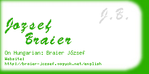 jozsef braier business card
